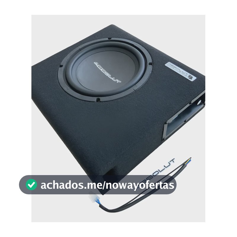 Caixa Som Amplificada Carro Mini Slim Sub 8 Pol Absolut