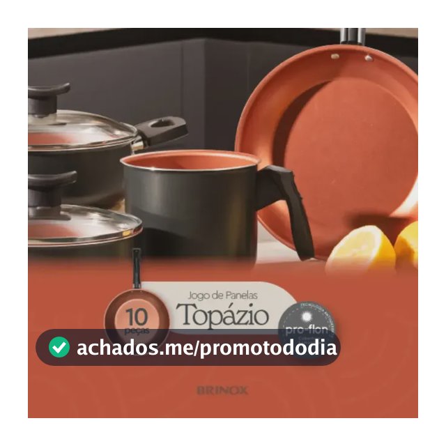 Jogo De Panelas Antiaderente Brinox 10 Peças Floria Topázio