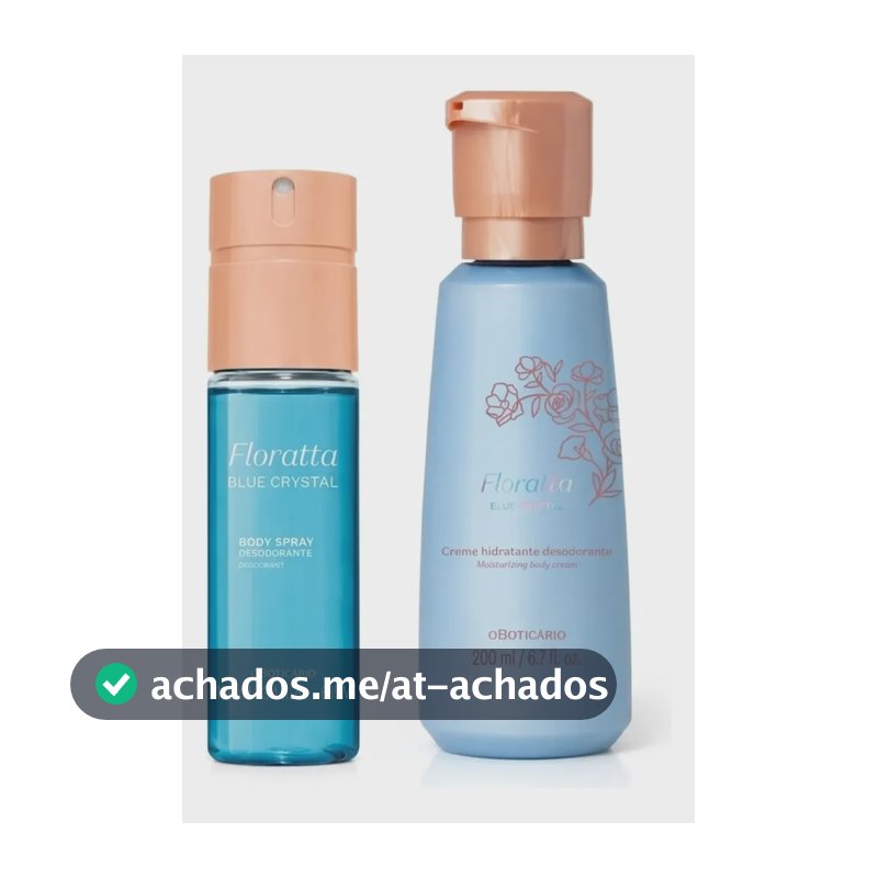 Combo Floratta Blue Crystal: Body Spray + Creme Corporal