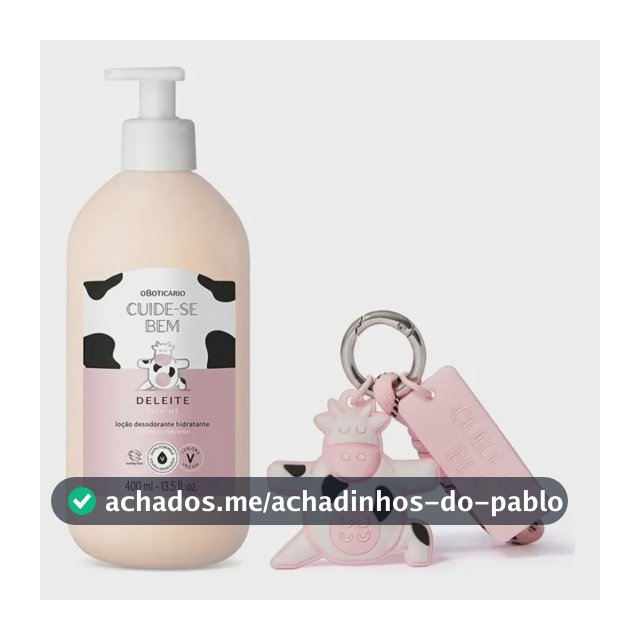 Combo Cuide-se Bem Deleite Loção + Chaveiro