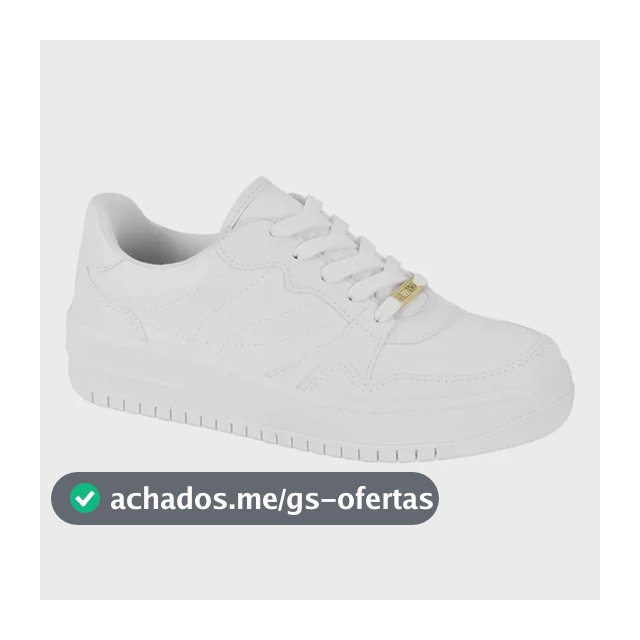 Tênis Vizzano Branco Feminino Flatform Confortável Sola Alta