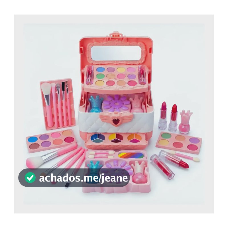 Kit Maquiagem Infantil Maleta Mágica Completa Lavável Menina