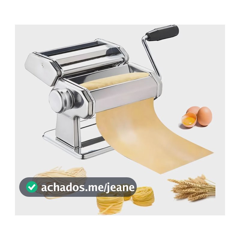 Maquina De Macarrão Cilindro Manual Aço Inox Massa Caseira Espaguete Lasanha Macarrão Pastel Talharim Pogala