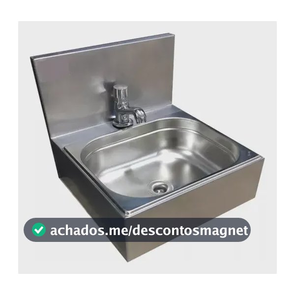 Lavatório Pia Inox Economia De Espaços Consultório Higiêncio Cinza