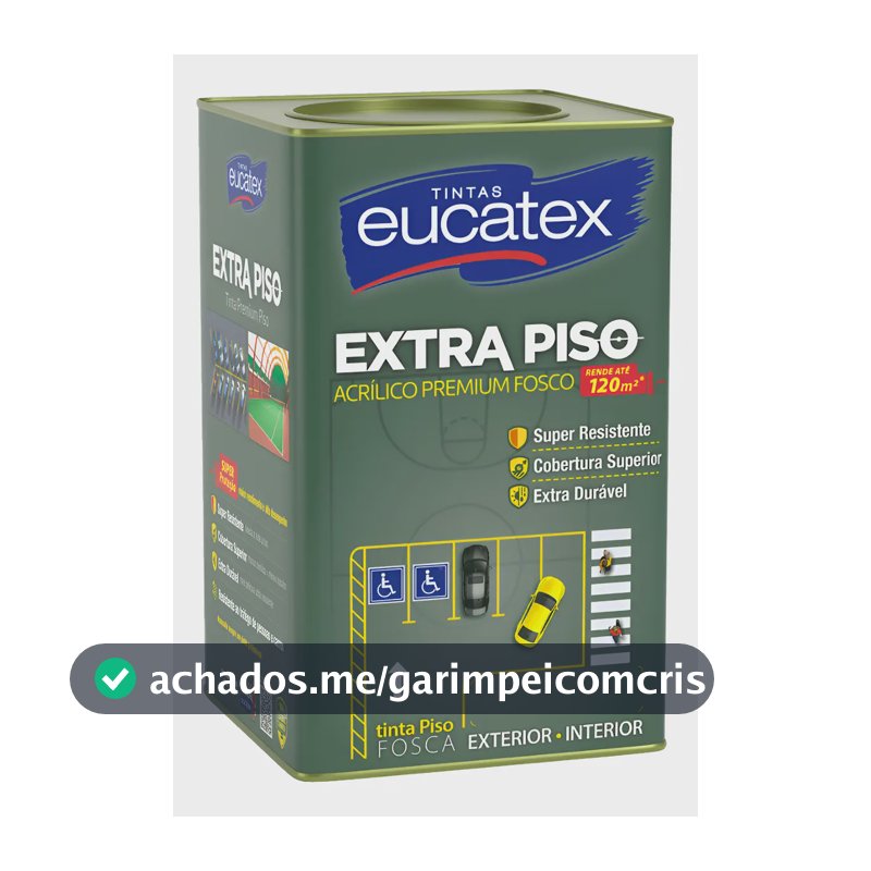 Tinta Eucatex Extra Piso Premium 18 Acabamento Fosco Cor Cinza | Lata 18 Litros
