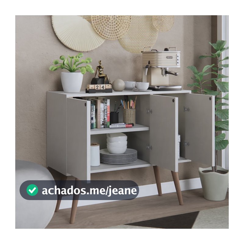 Armário Balcão Multiuso Para Cozinha Pequena Prático Branco