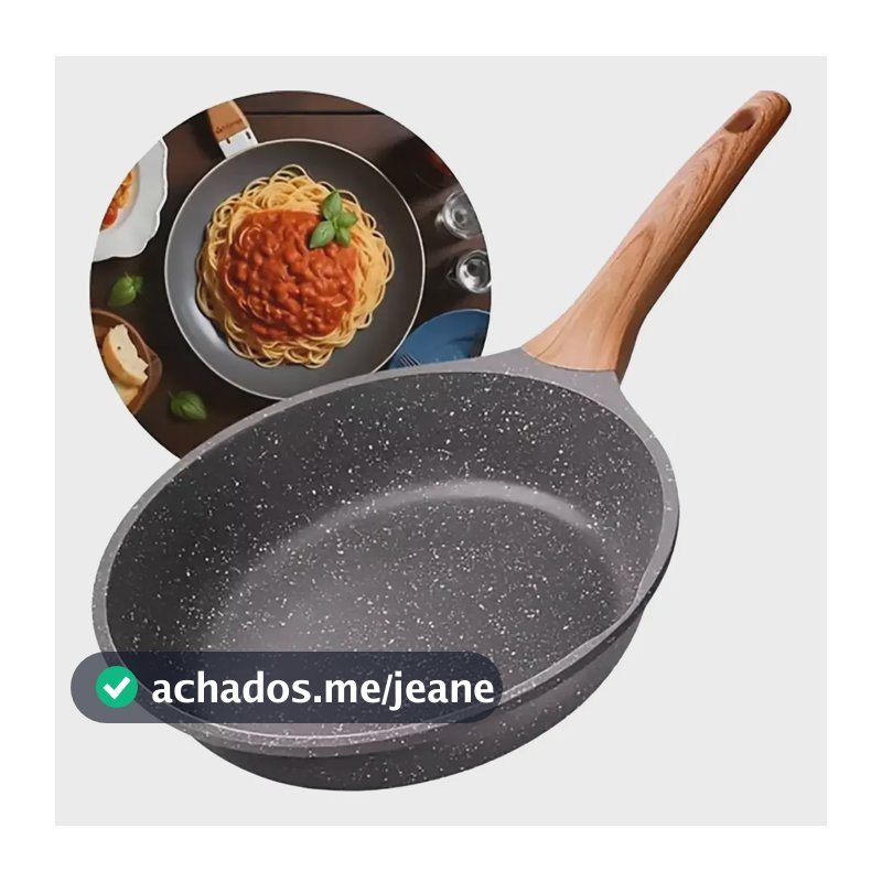 Panela Frigideira De Indução Compacta Profissional 24 Cm Cinza