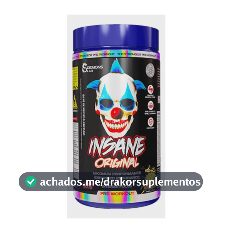 Pré Treino Demons Lab Insane Laranja 300g Nutricional Esportivo