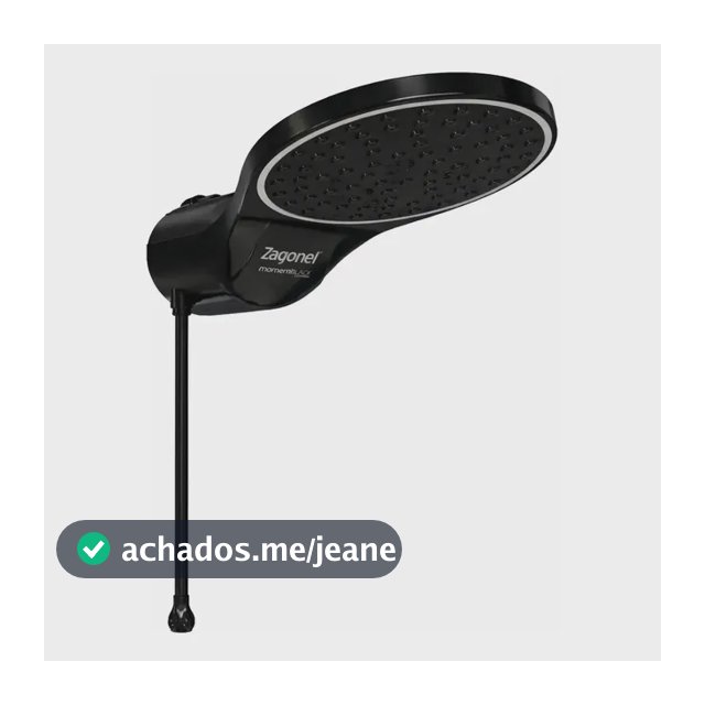 Chuveiro Ducha Elétrico Parede Zagonel Eletrônica Moment Preto 7.5 Kw