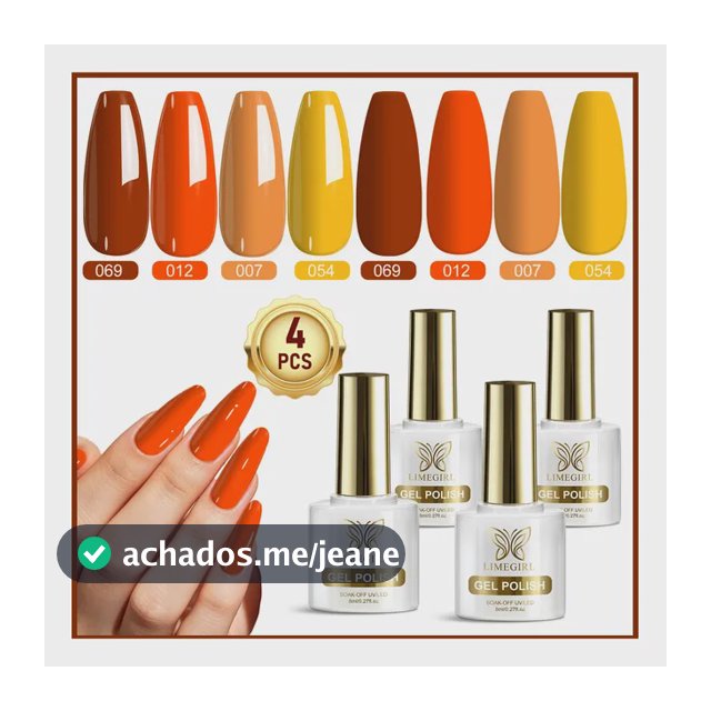 Kit De Gel De Unhas De 4 Cores, Verniz Semipermanente Uv Par Ha004-3