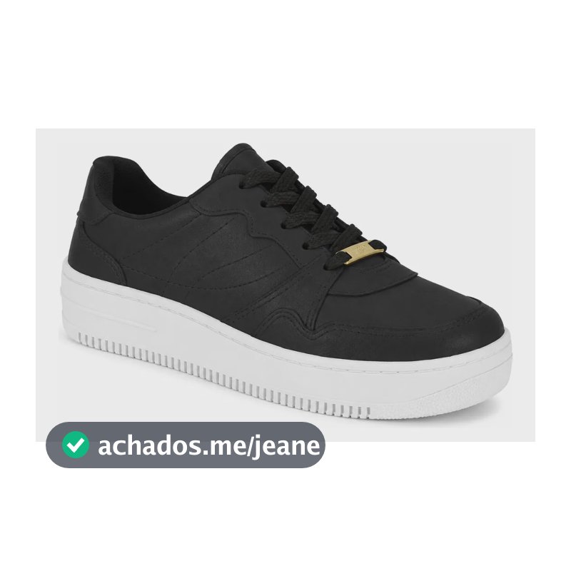 Tênis Vizzano Feminino Casual Ultra Confortável Original Preto/branco 37 Br