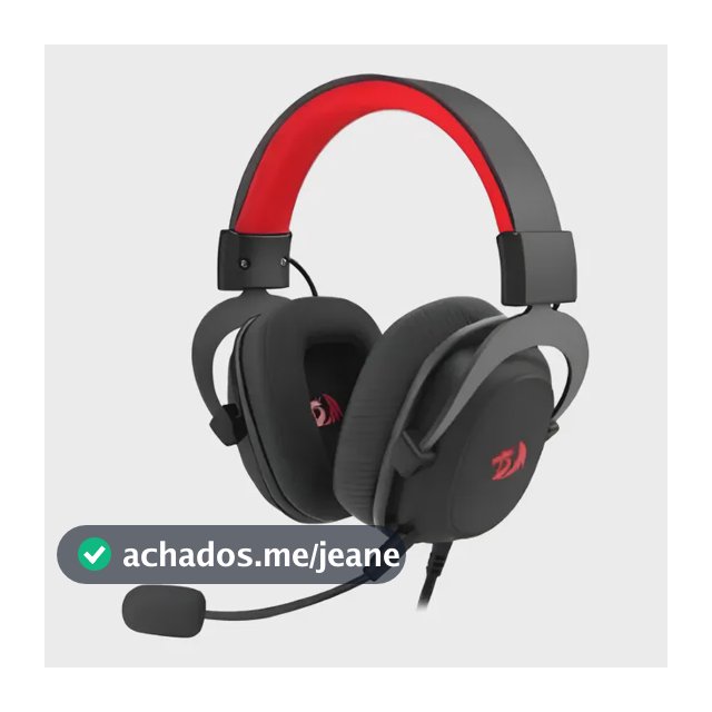 Headset Gamer Redragon Zeus Lite Preto Drivers 53mm com Microfone Removível