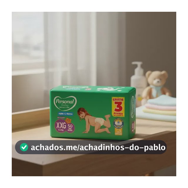 Fraldas Personal Baby Protect & Sec XXG 50und