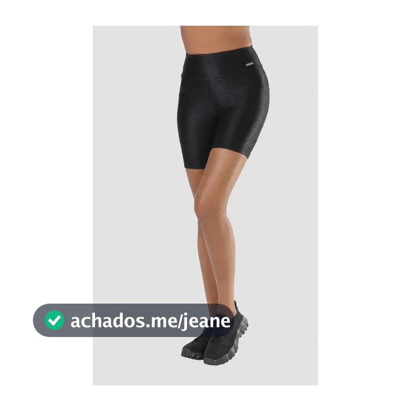 Bermuda Legging Academia Premium Com Bolso Lateral Preto P/36-38