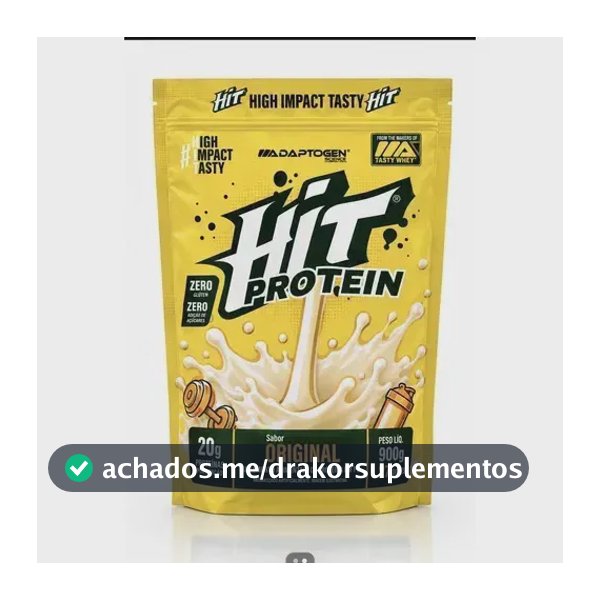 Whey Hit Protein Adaptogen 900g Sabor Original