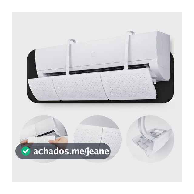 Defletor Ar Condicionado Split Universal Ajustável 58 À 96cm Branco