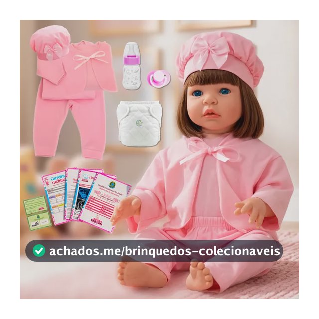 Boneca Bebê Reborn Realista 100% Silicone Pode Dar Banho