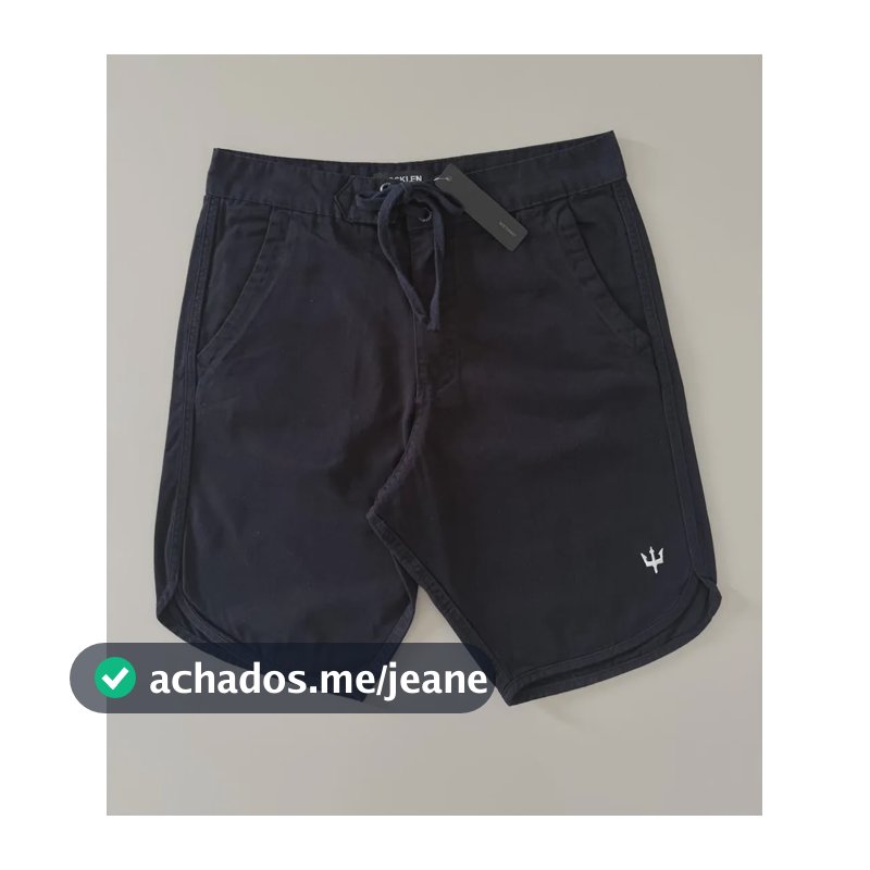 Bermuda Sarja Masculina Casual Premium Dia  Dia Varias Cores Azul-marinho Liso 42