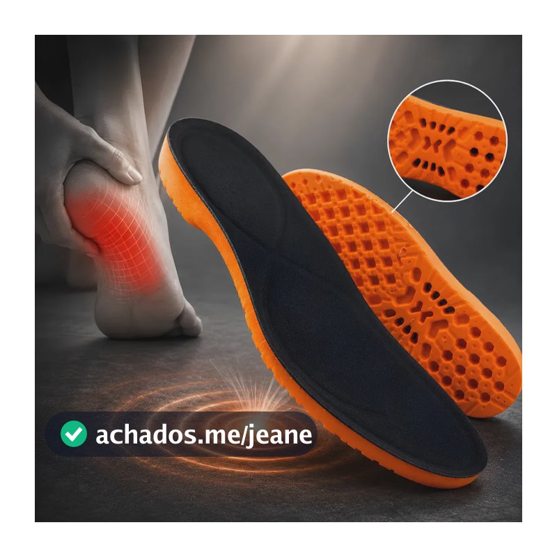 Palmilha De Gel Anatomica Confortável Ortopédica Alto Conforto Original Absorção Impacto 35
