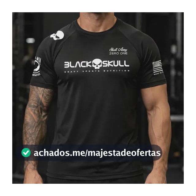Camiseta Black Skull Dry Fit Soldado Bope Preta Original