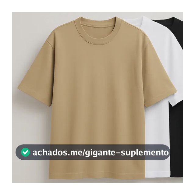 Kit 3 Oversized Masculina Stretwear Básica Lisa Premium