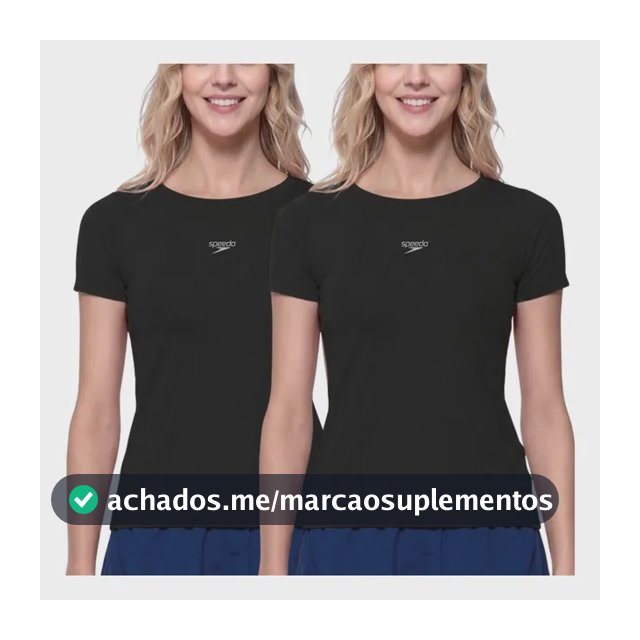 Kit 2 Camisetas Femininas Speedo Slim Fitness Academia Sport