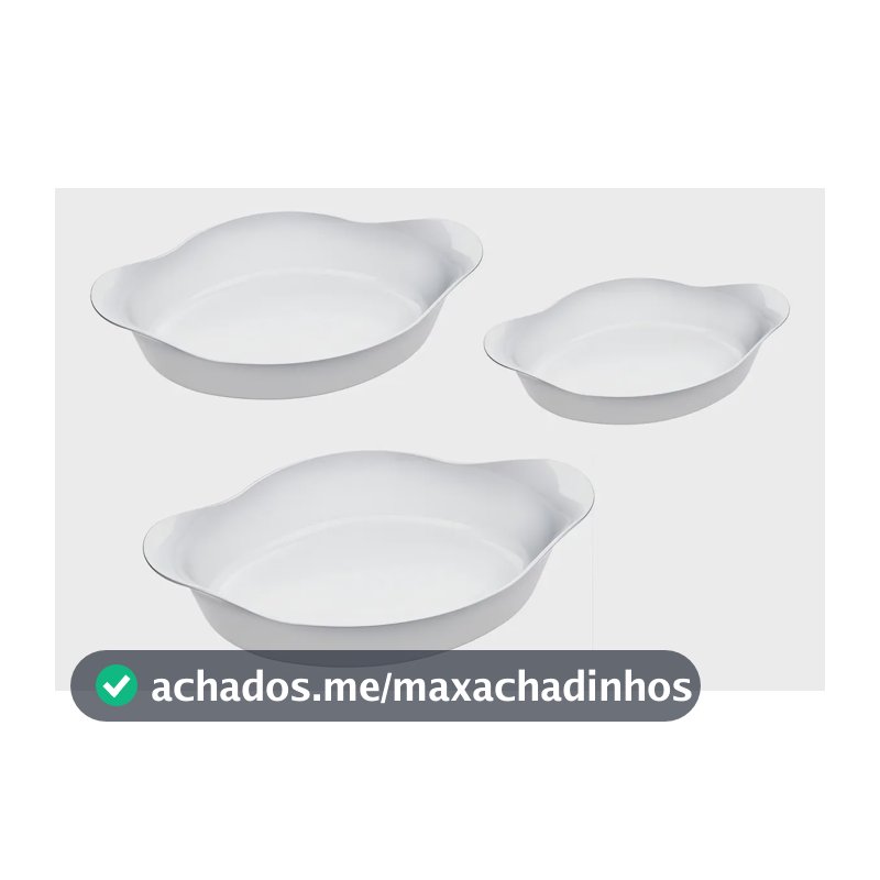 Kit De Assadeiras Marinex Opaline Oval 3 Peças