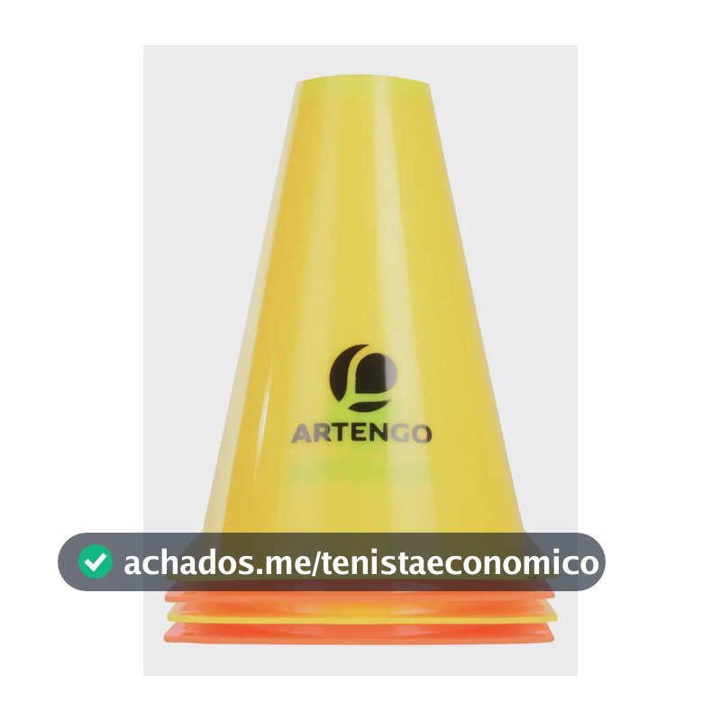 Cone De Delimitação Tênis 19cm (conjunto De 6) Amarelo/laranja