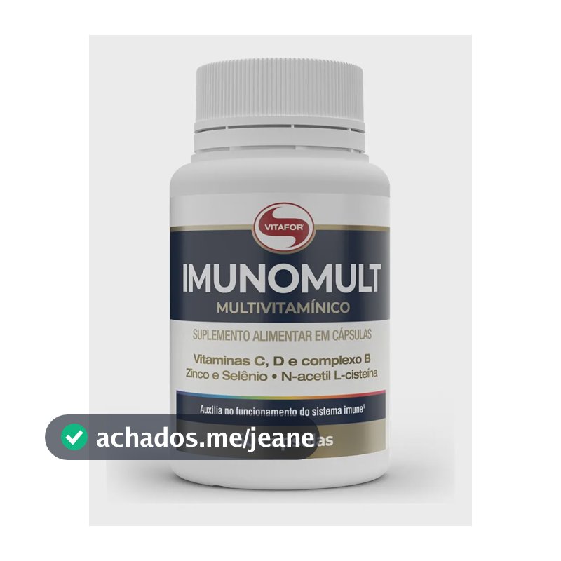 Imunomult 60 Cápsulas Vitafor Sem Sabor