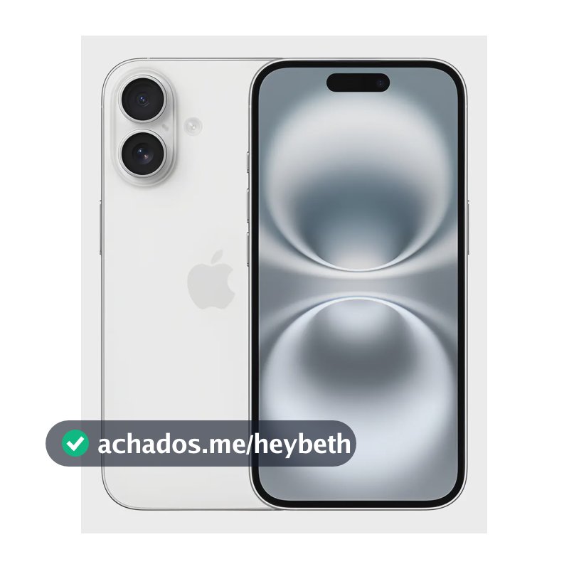 Apple iPhone 16 (128 GB) - Branco - Distribuidor Autorizado