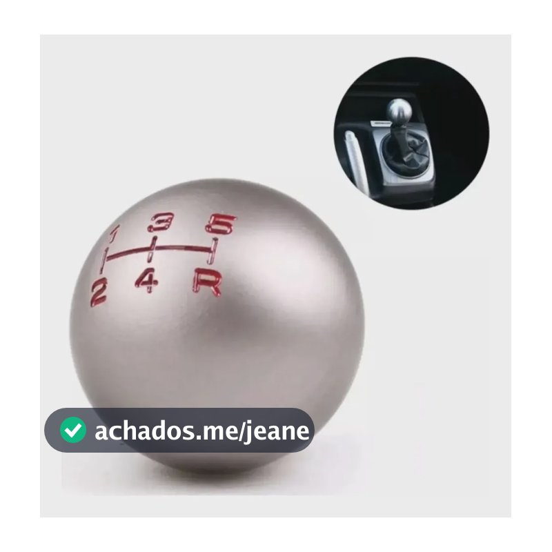 Manopla Bola Câmbio Prateada Compatível Civic Si 5m