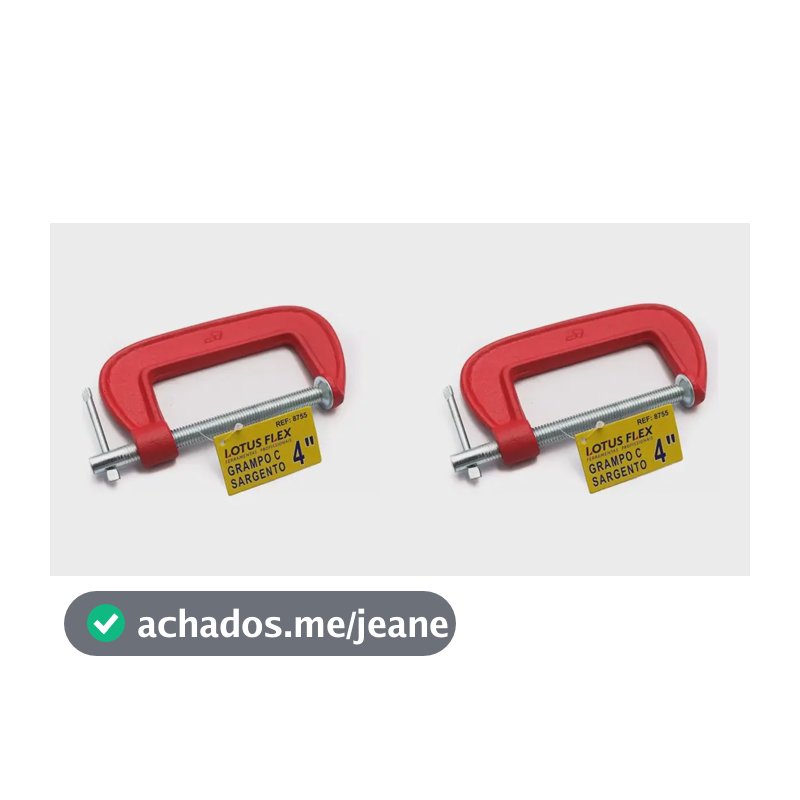 2 Grampos Sargento Tipo C Forjado 4 Pol