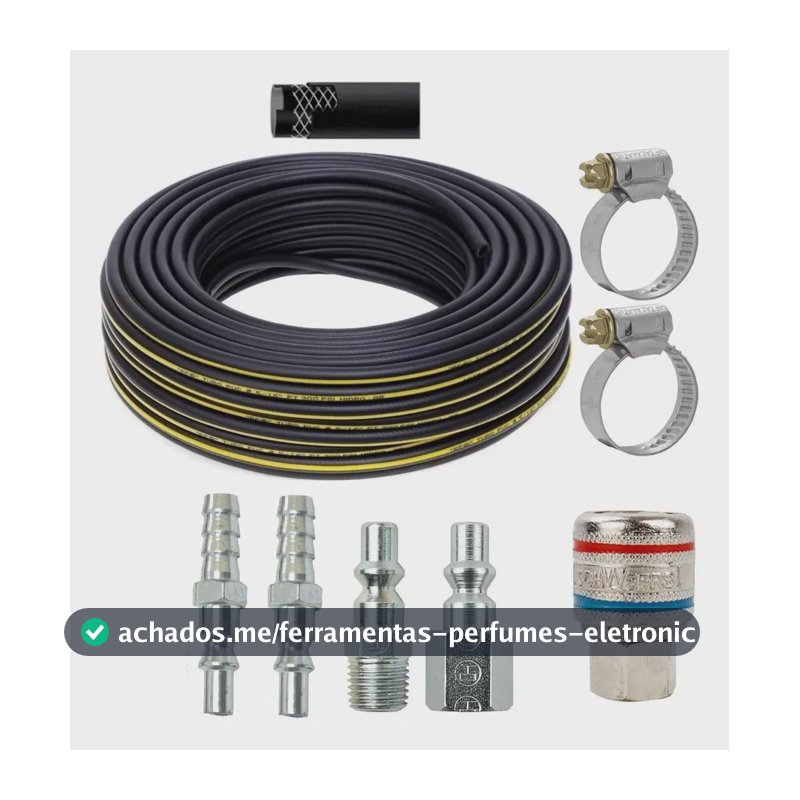 Kit Mangueira De Ar 20m Compressor Schulz + Engate E Pinos
