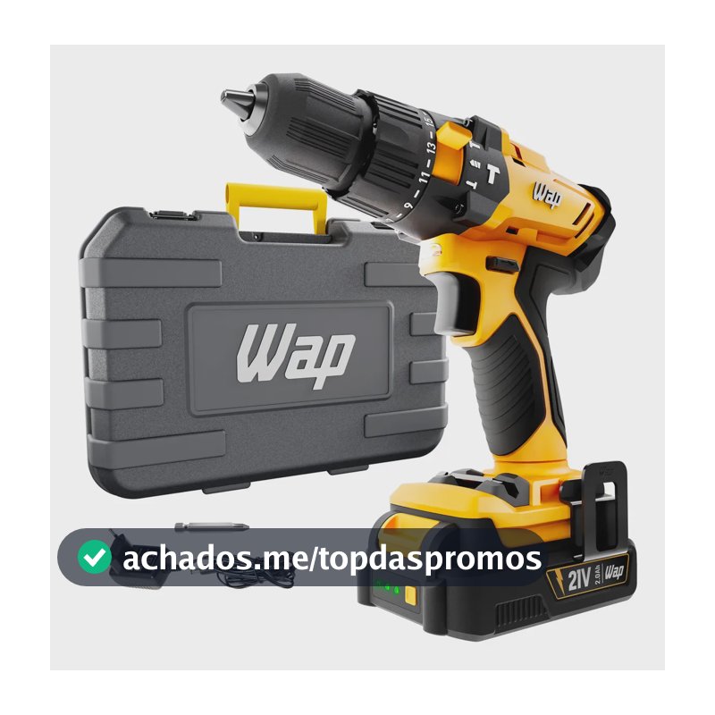 Parafusadeira e Furadeira de Impacto 3/8" WAP K21 ID02 2000 mAh