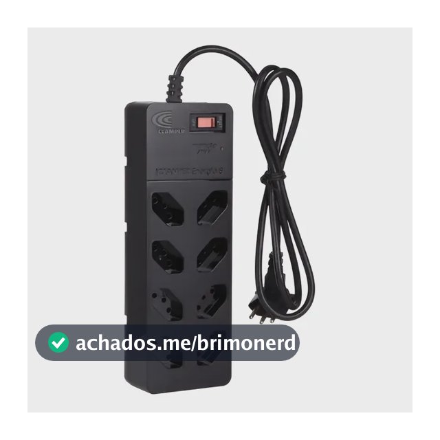 Filtro De Linha com DPS iCLAMPER Energia 8 Tomadas Régua com Tecnologia LCF