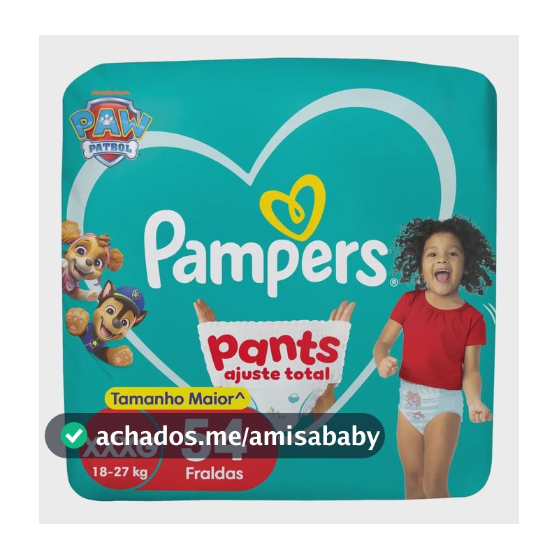 Fralda Pampers Pants Ajuste Total XXXG 54 Unidades