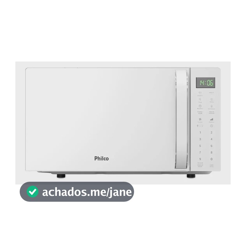 Micro-ondas Philco 20l Branco Pintura Limpa Fácil 1100w Pmo24b 127v