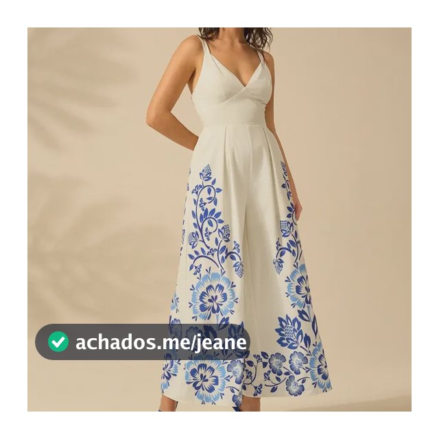 Vestido Macacão Farm Floral Longo Estampado Elegante M019