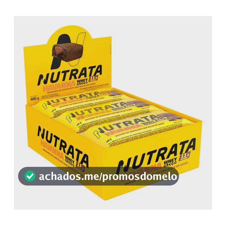 Whey Grego Bar Havanna - Nutrata 12 un.
