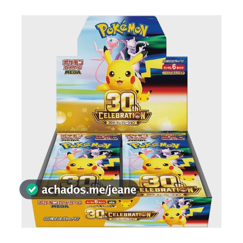 Booster Box 30th Celebration Pokémon Celebrações 30 Anos Jap Japonês