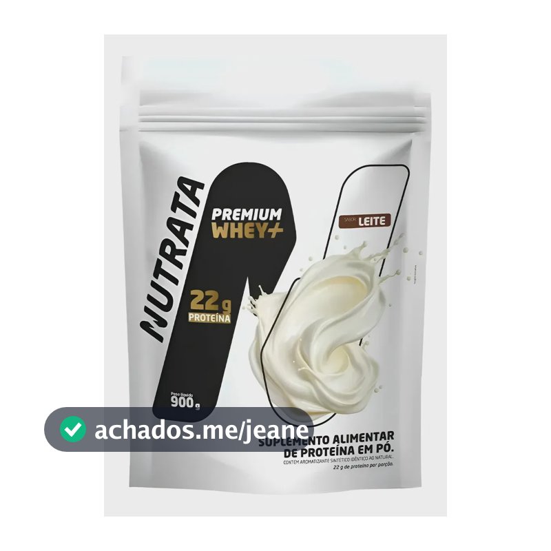 Whey Premium+ Leite Nutrata Refil 900g Leite