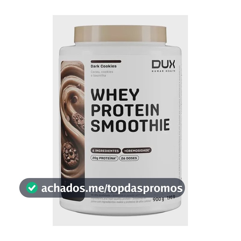 Whey Protein Dux Smoothie Dark Cookies Proteína Em Pó 900g Outros