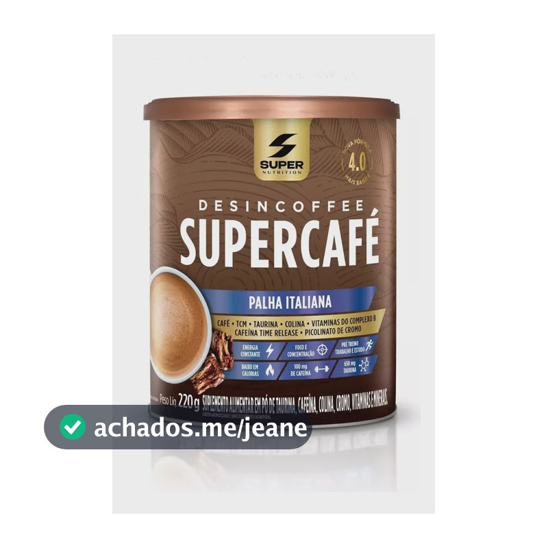Supercáfe Palha Italiana 220g Super Nutrition