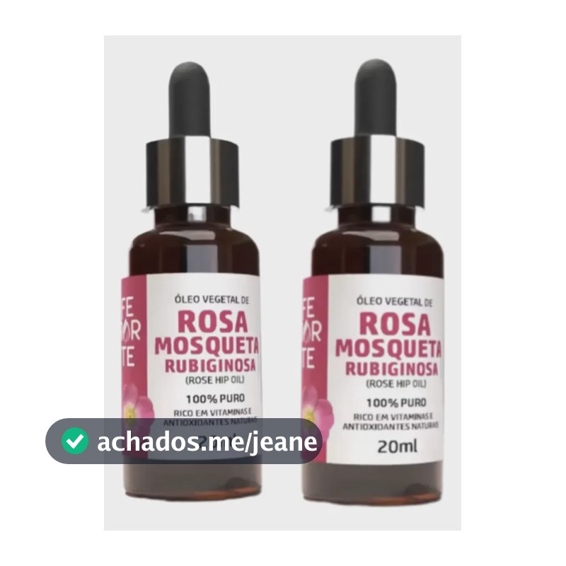 Kit 2 Óleos Rosa Rubiginosa 100% Puro Vegano 20ml Ferarte