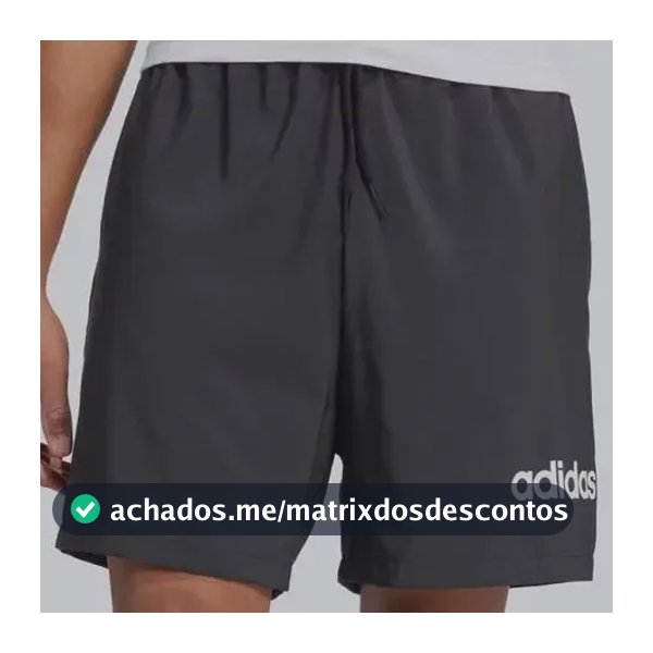 Shorts adidas Essentials Logo Linear Preta