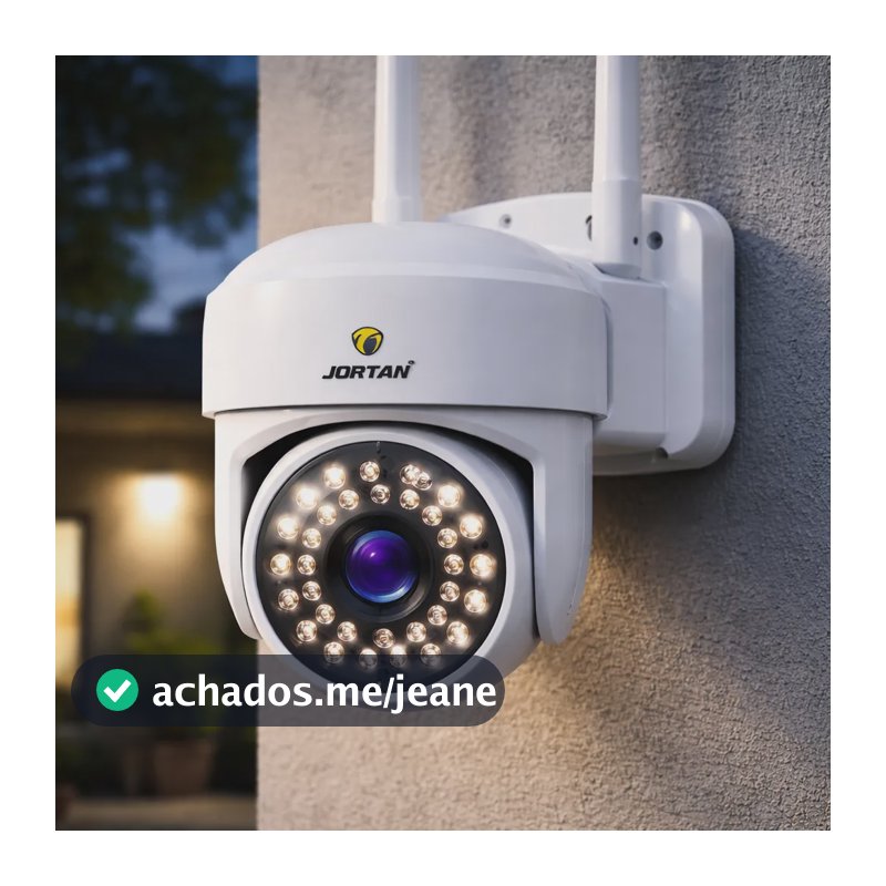 Camera Segurança Wifi 360 Graus Prova D'água Jortan C/alarme Cor Branco Branco