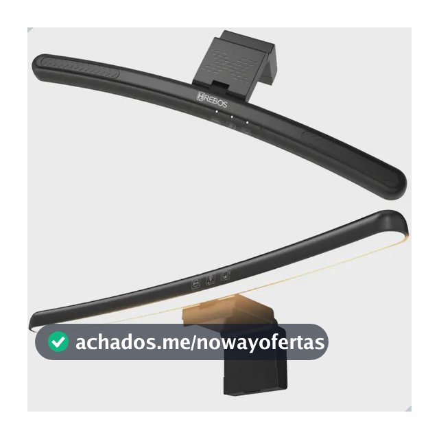 Luminária Barra Led Curve Monitor Luz Computador Ergonômica Preto 127/220v