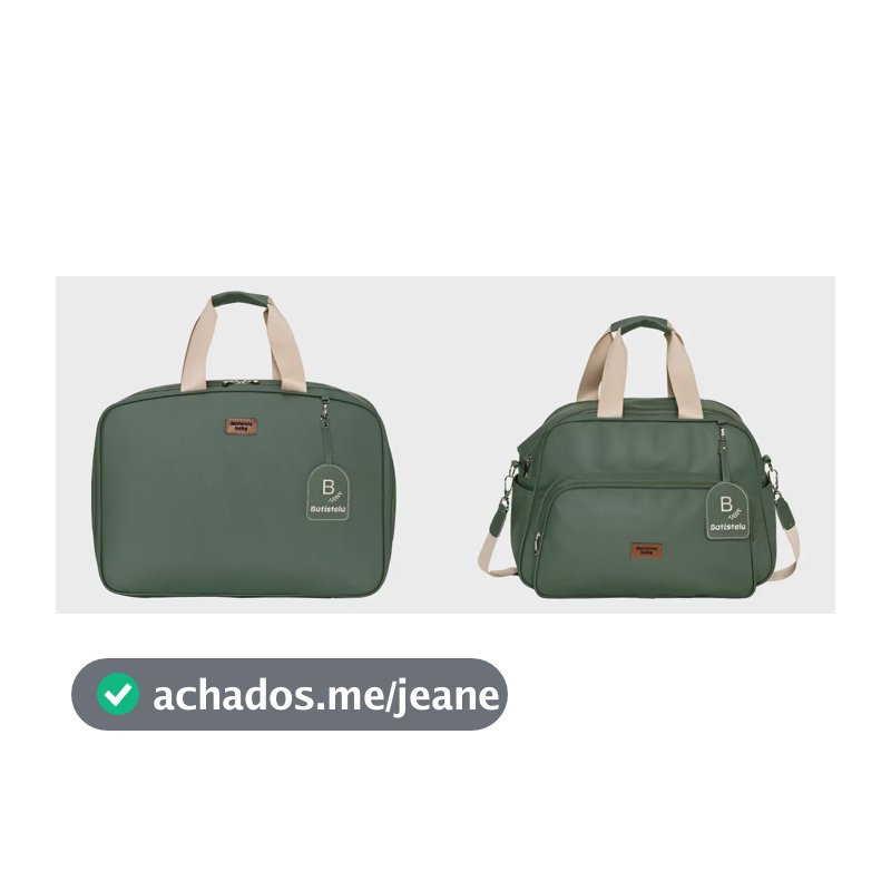 Mala E Bolsa Maternidade Vitta Mata Verde Batistela Baby Verde-musgo