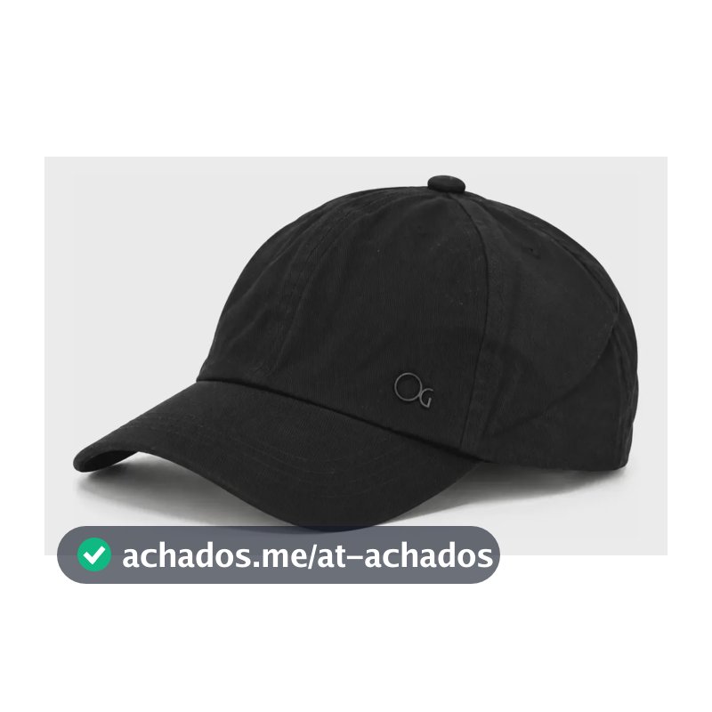 Boné Ogochi Básico Algodão Aba Curva Masculino Premium Preto Único Liso