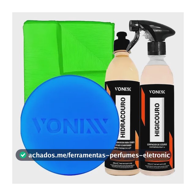 Kit Limpeza E Hidratação Banco De Couro Sofá Bolsa - Vonixx